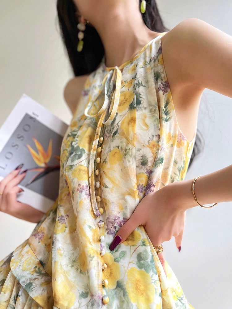Aconiconi|Petal Perfection Long Summer Dress