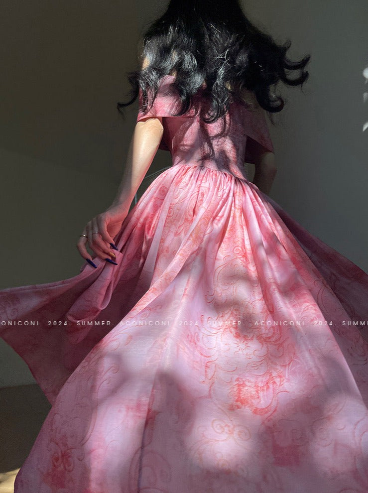 Aconiconi|Blossom Belle Princess Style Off-Shoulder dress