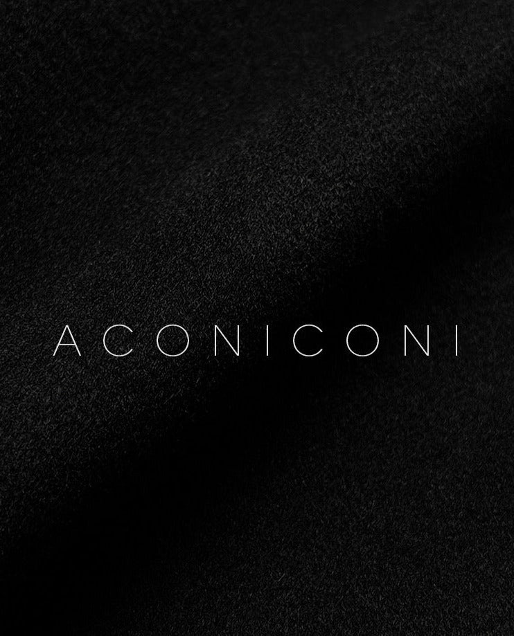 Aconiconi|Dark Night & Sea Waves Double-Sided Wool Coat