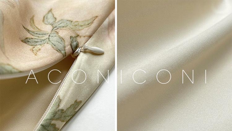 Aconiconi|Luminous Petals Retro Slim Waist Dress