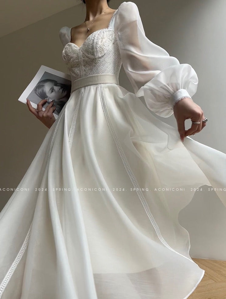 Aconiconi | White Jasmine Luxury Dress
