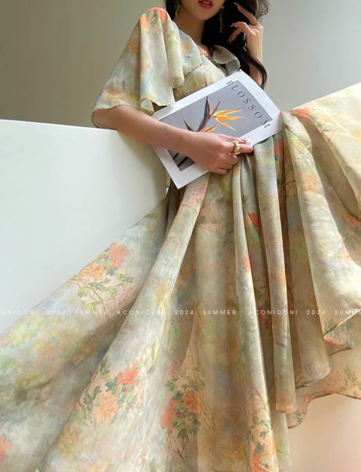 Aconiconi|Palace Garden Summer Long Dress
