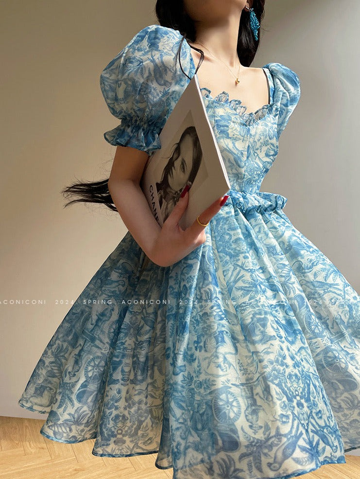 Aconiconi|Blue Ocean Whisper fairy Dress