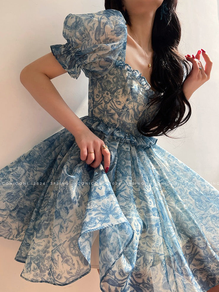 Aconiconi|Blue Ocean Whisper fairy Dress