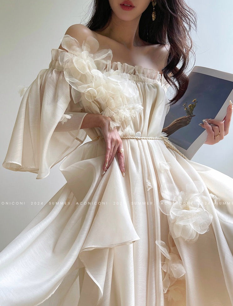 Aconiconi|Magnolia Off-Shoulder Fairy Dress