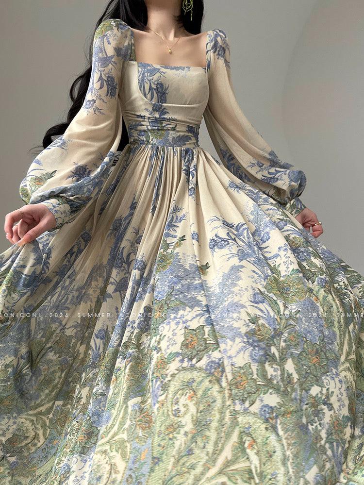 Aconiconi|Tulle Treasure Long Sleeve Long Summer Dress