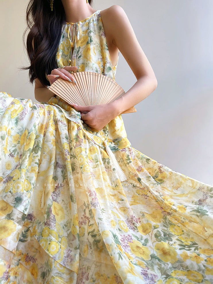 Aconiconi|Petal Perfection Long Summer Dress