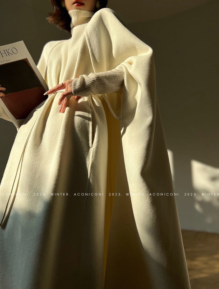 Aconiconi | Elegant Wool Coat & Dress Set