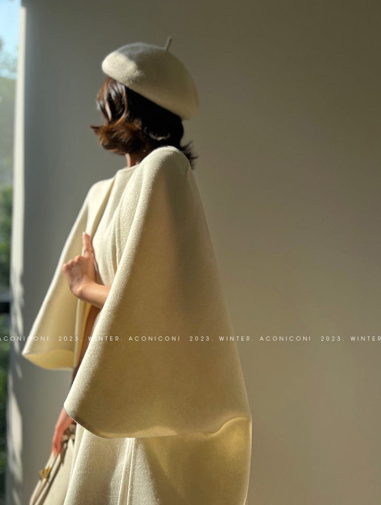 Aconiconi | Elegant Wool Coat & Dress Set