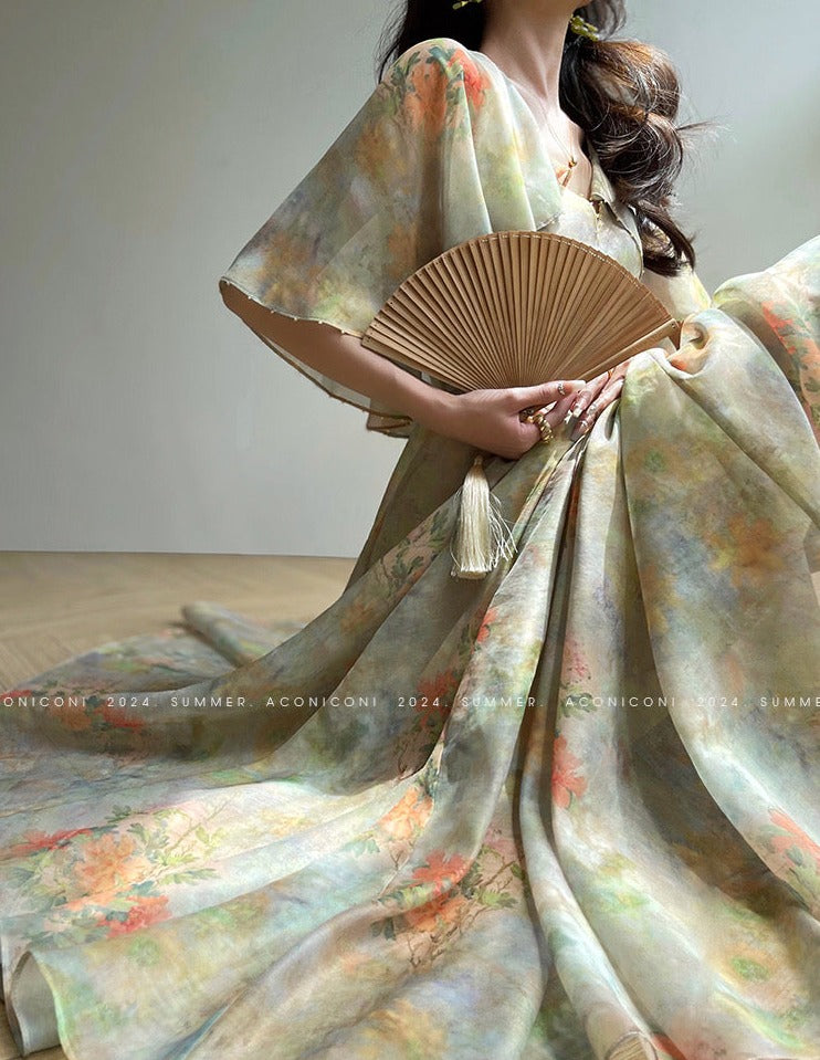 Aconiconi|Palace Garden Summer Long Dress
