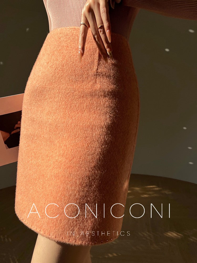 Aconiconi | Night Twilight Wool Autumn Skirt Suit
