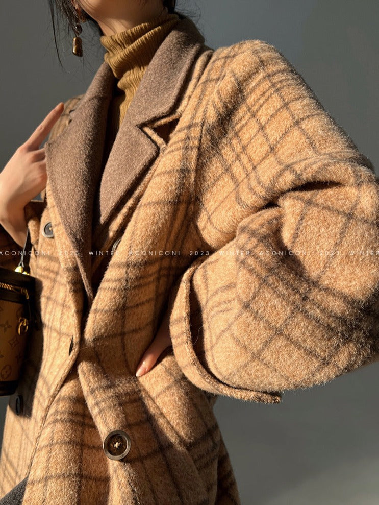 Aconiconi|Yamano Plaid Winter Coat