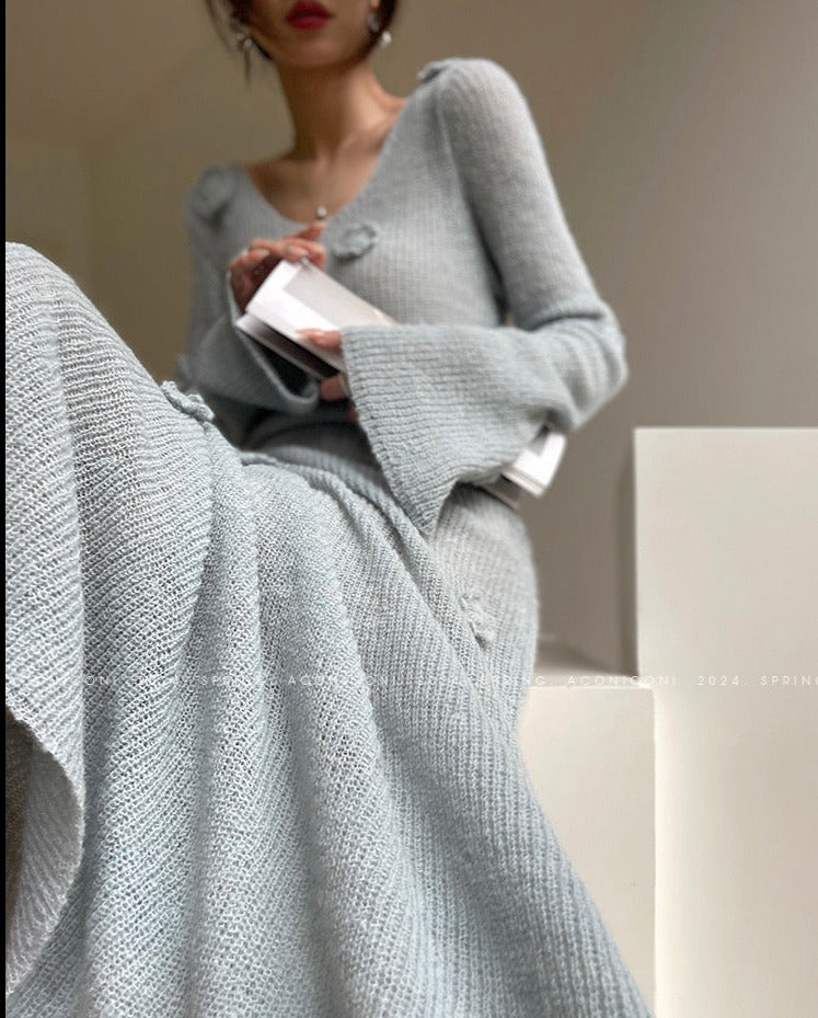 Aconiconi|Alocasia Knitted Long Dress