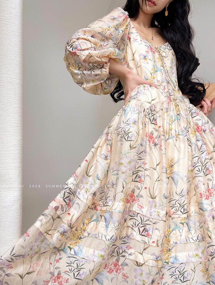 Aconiconi|Garden of Secrets Long Floral Summer Dress
