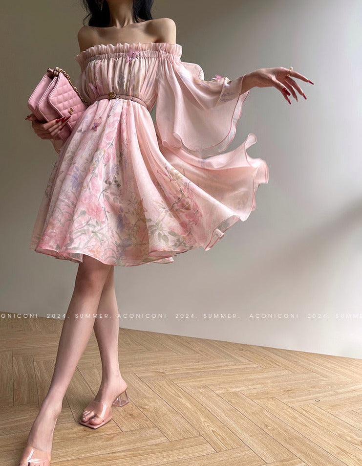 Aconiconi|Magnolia Off-Shoulder Fairy Dress