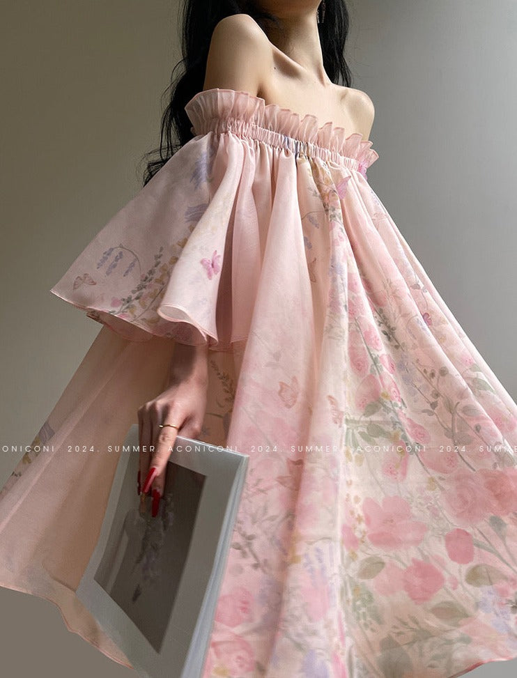 Aconiconi|Magnolia Off-Shoulder Fairy Dress
