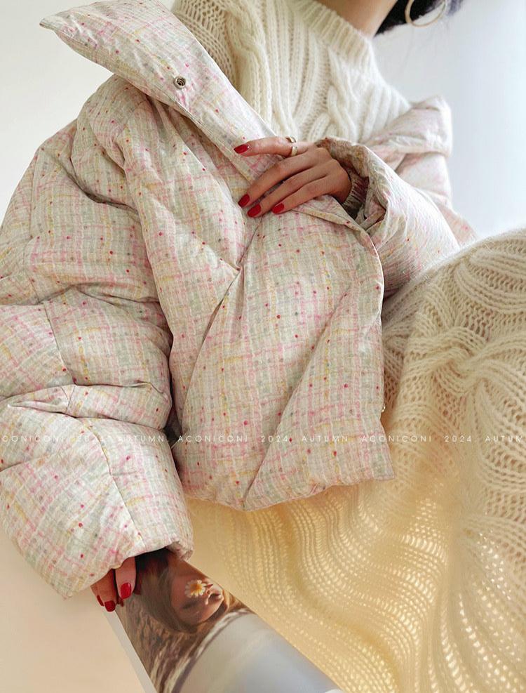 Aconiconi|Colorful White Puff Cloud Coat