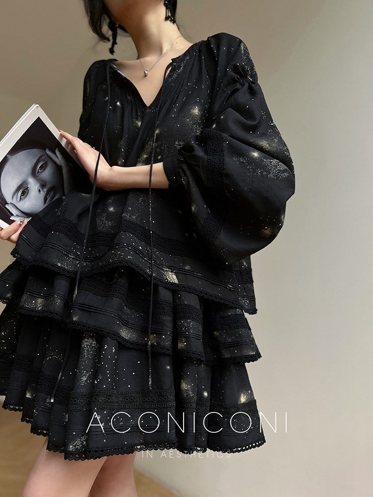 Aconiconi|Moon Shadow Camellia Skirt Suit