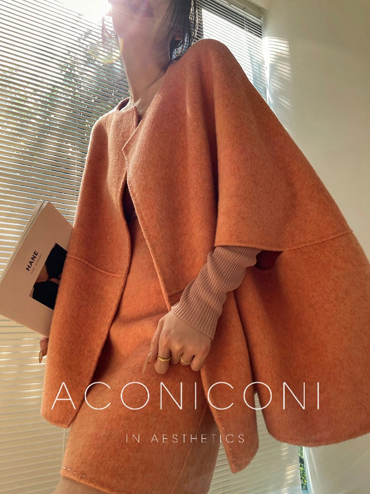 Aconiconi | Night Twilight Wool Autumn Skirt Suit