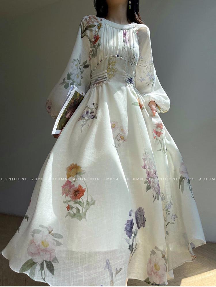Aconiconi|Ivory Daydream Long Summer Dress