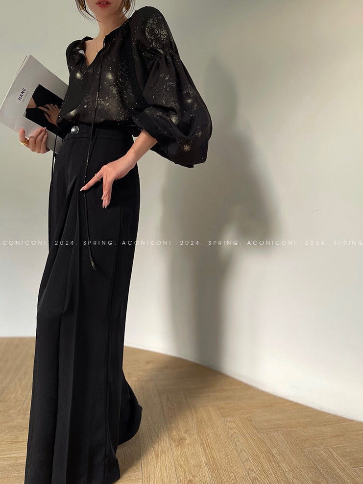 Aconiconi|Moon Shadow Camellia Skirt Suit