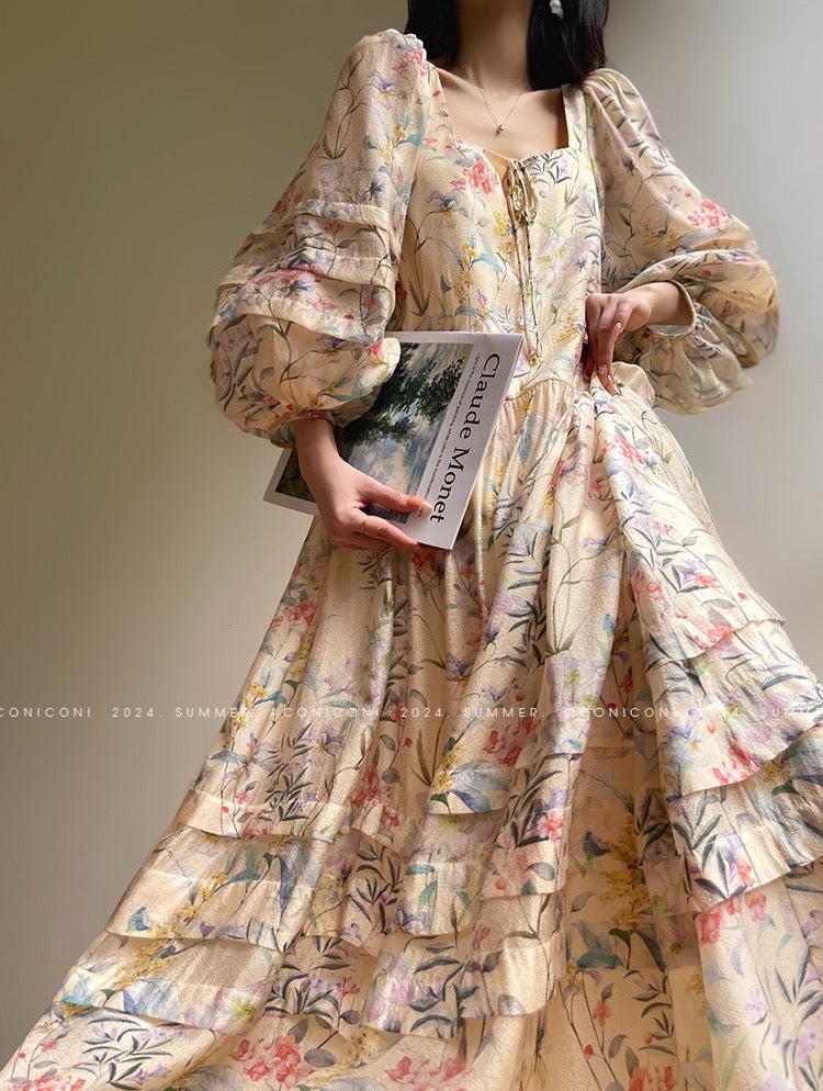 Aconiconi|Garden of Secrets Long Floral Summer Dress
