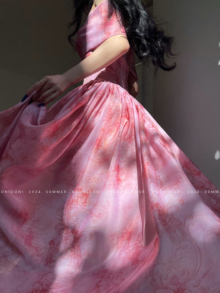 Aconiconi|Blossom Belle Princess Style Off-Shoulder dress