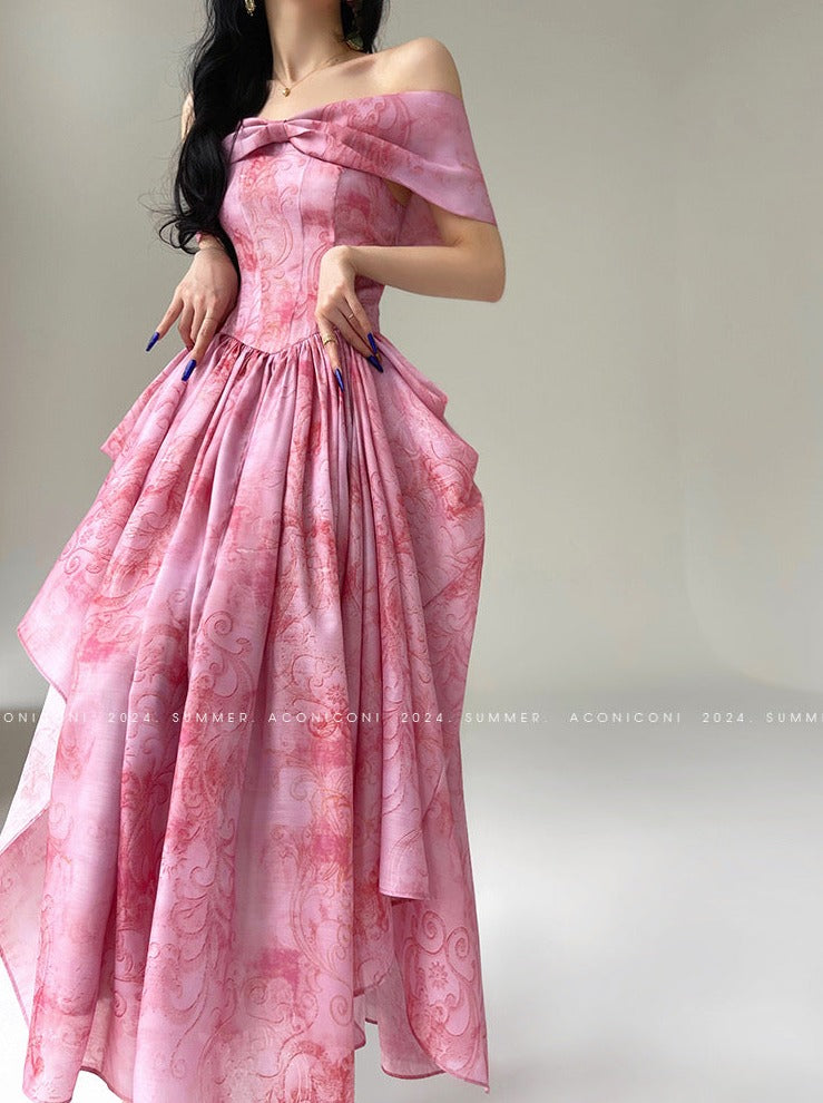 Aconiconi|Blossom Belle Princess Style Off-Shoulder dress