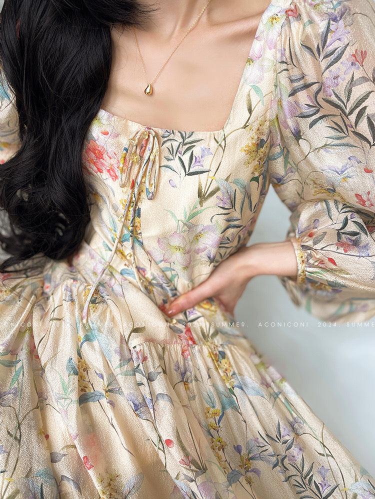 Aconiconi|Garden of Secrets Long Floral Summer Dress