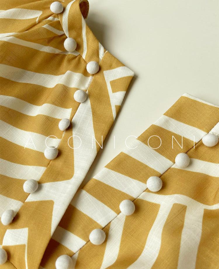 Aconiconi|Opal Dusk V-neck Temperament Dress