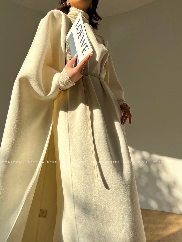 Aconiconi | Elegant Wool Coat & Dress Set
