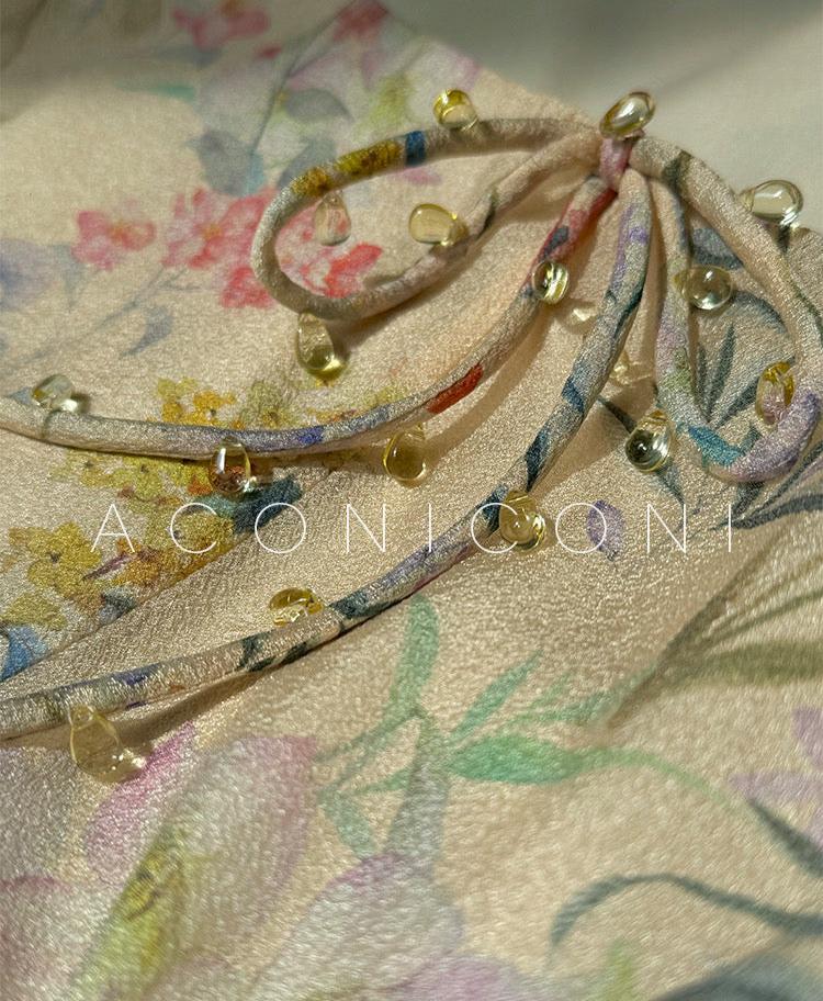 Aconiconi|Garden of Secrets Long Floral Summer Dress