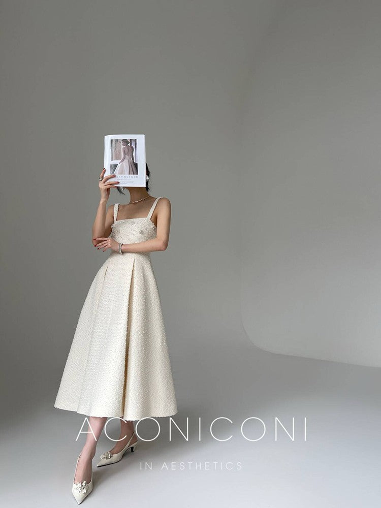 Aconiconi|Winter Night Moon Elegant Dress