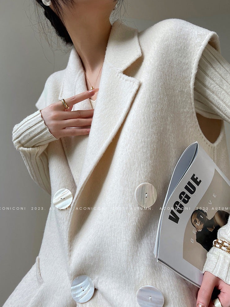 Aconiconi|Fench long Wool Coat