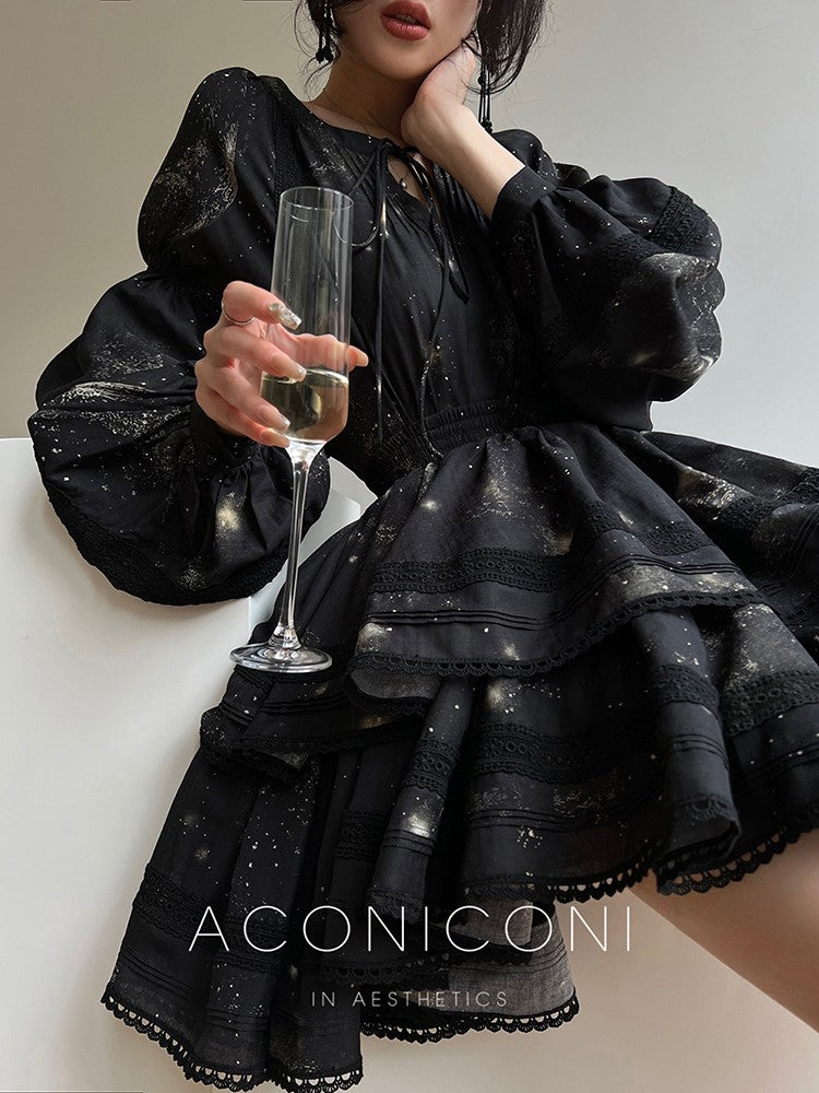 Aconiconi|Moon Shadow Camellia Skirt Suit