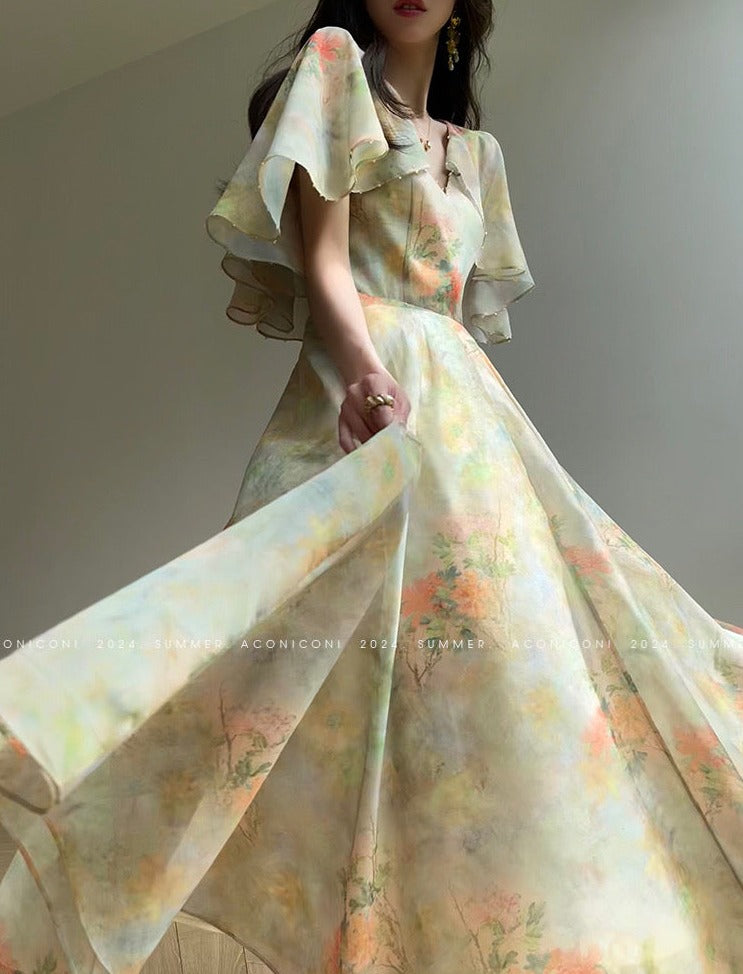 Aconiconi|Palace Garden Summer Long Dress