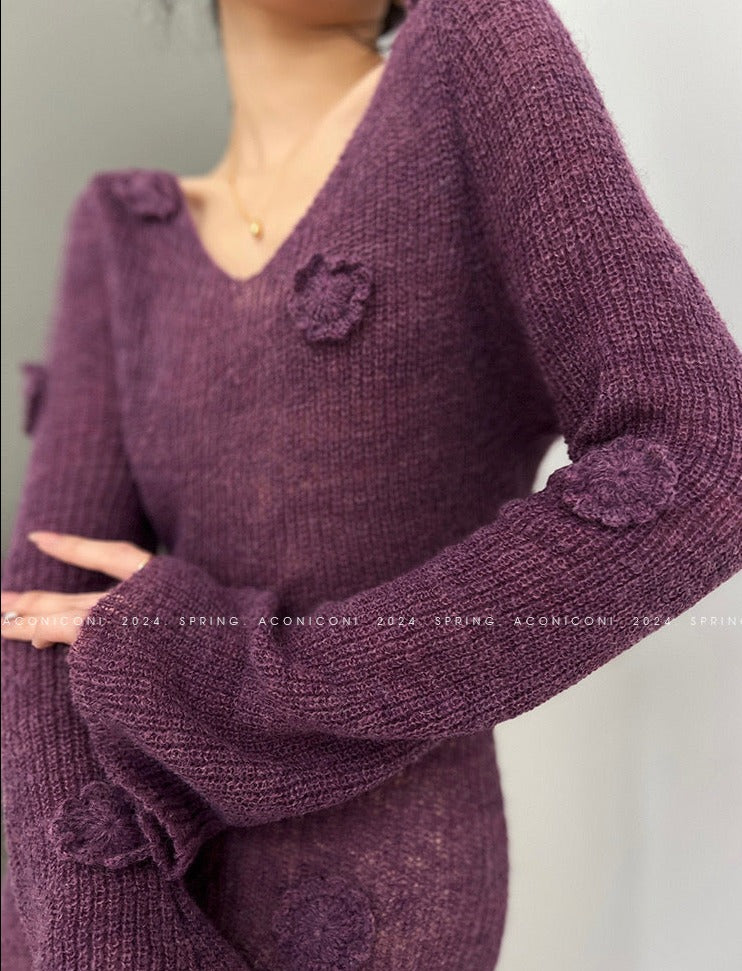Aconiconi|Alocasia Knitted Long Dress