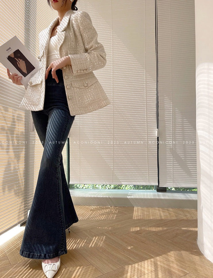 Aconiconi|Yueluo Suit Sequin Tweed Set