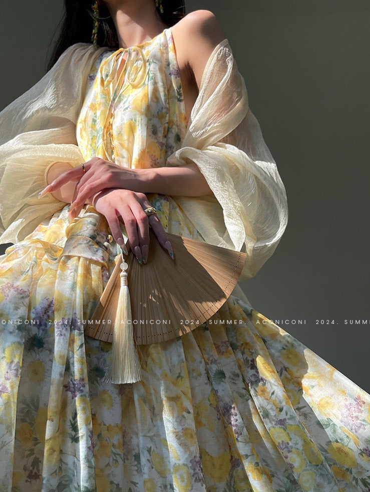 Aconiconi|Petal Perfection Long Summer Dress