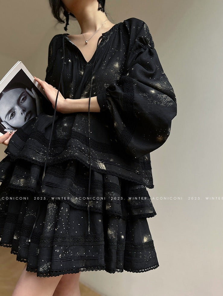 Aconiconi|Moon Shadow Camellia Skirt Suit
