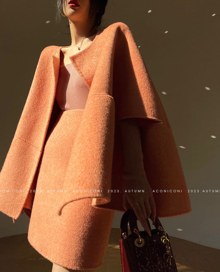 Aconiconi | Night Twilight Wool Autumn Skirt Suit