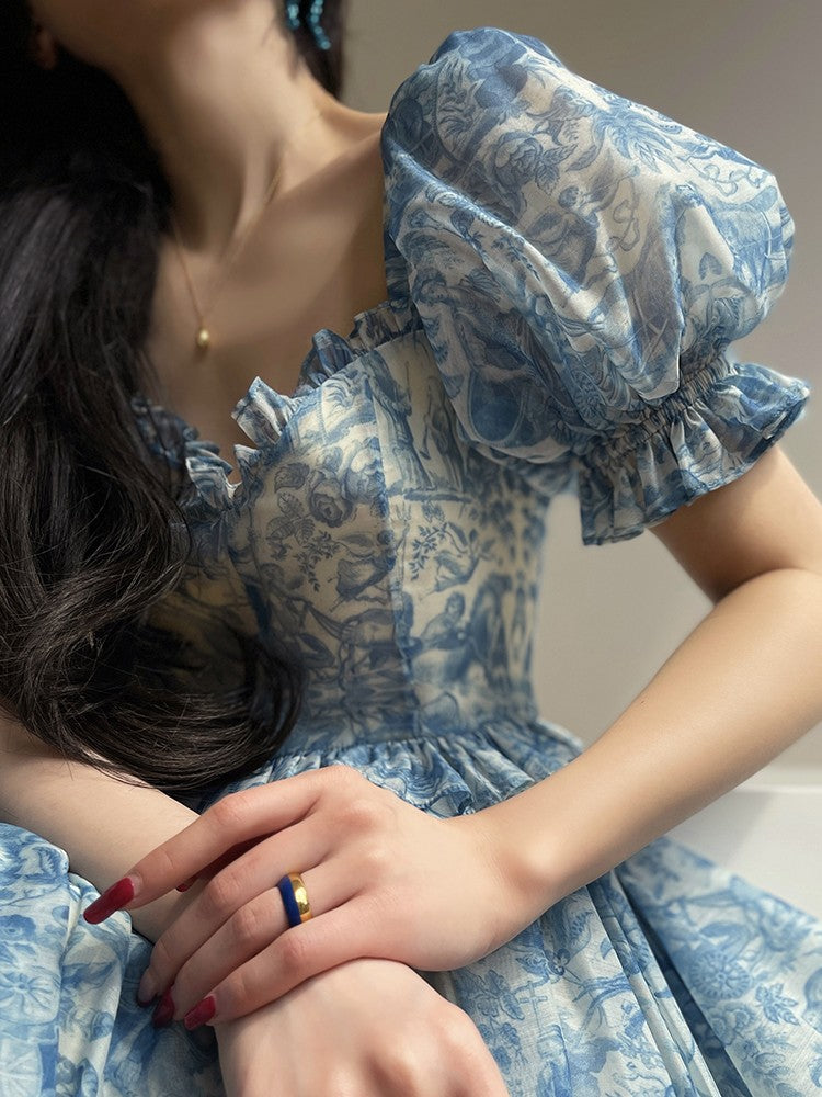 Aconiconi|Blue Ocean Whisper fairy Dress