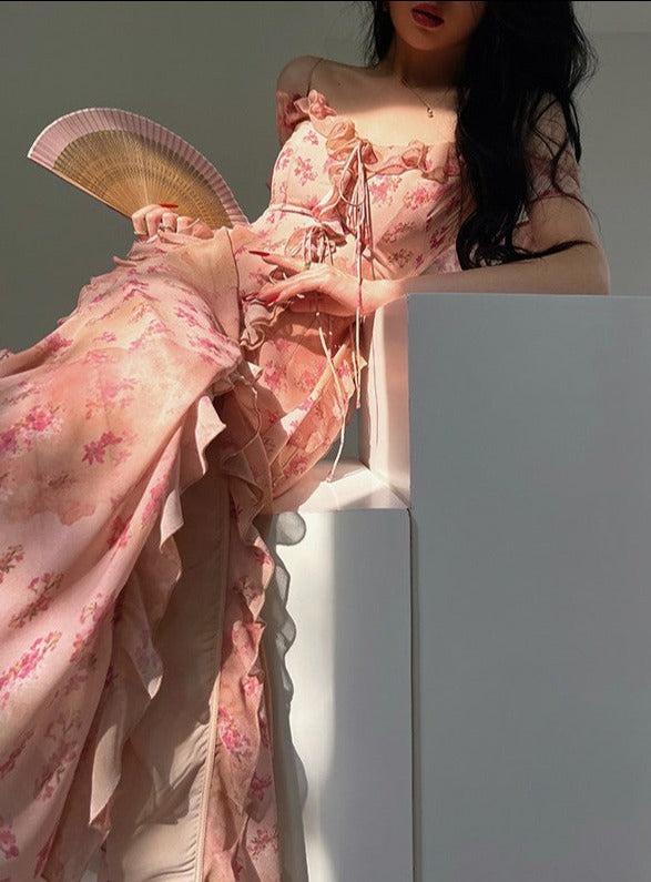 Aconiconi|Sorbet Sunset Long Exquisite Dress