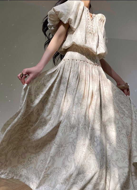 Aconiconi|Lila Luxe Retro Style Summer Dress