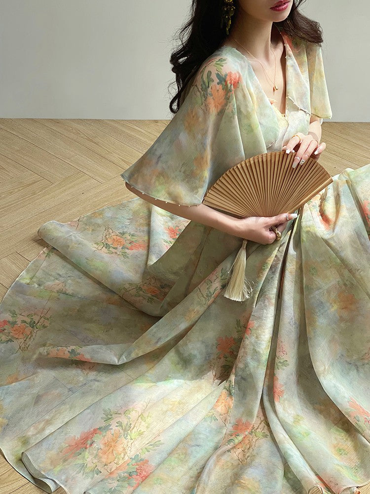 Aconiconi|Palace Garden Summer Long Dress