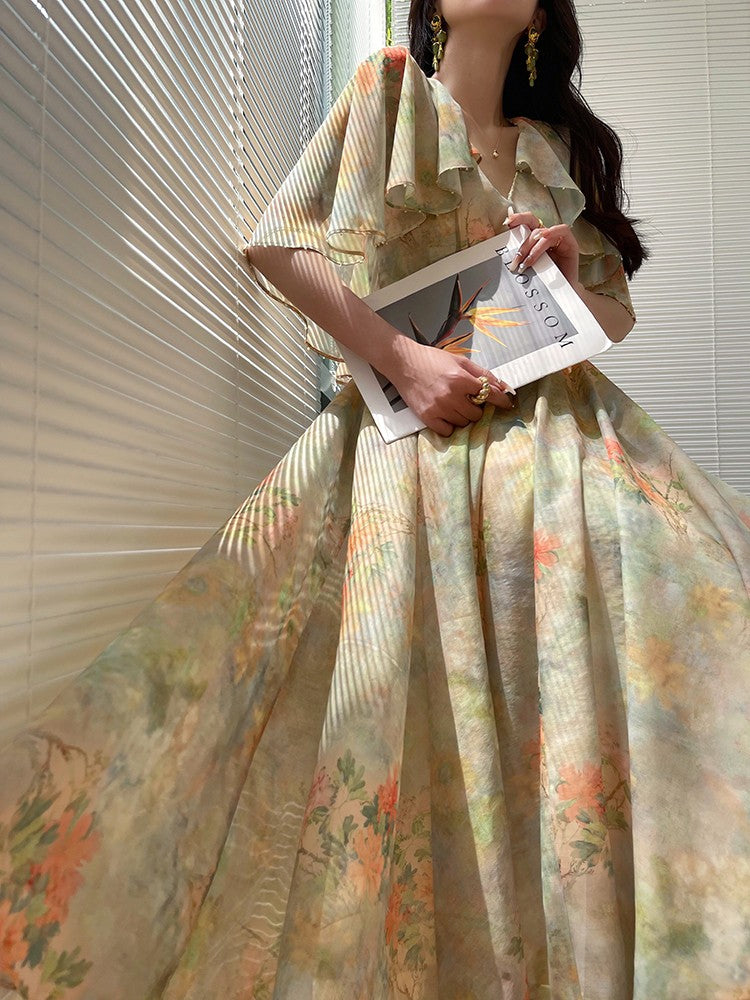 Aconiconi|Palace Garden Summer Long Dress