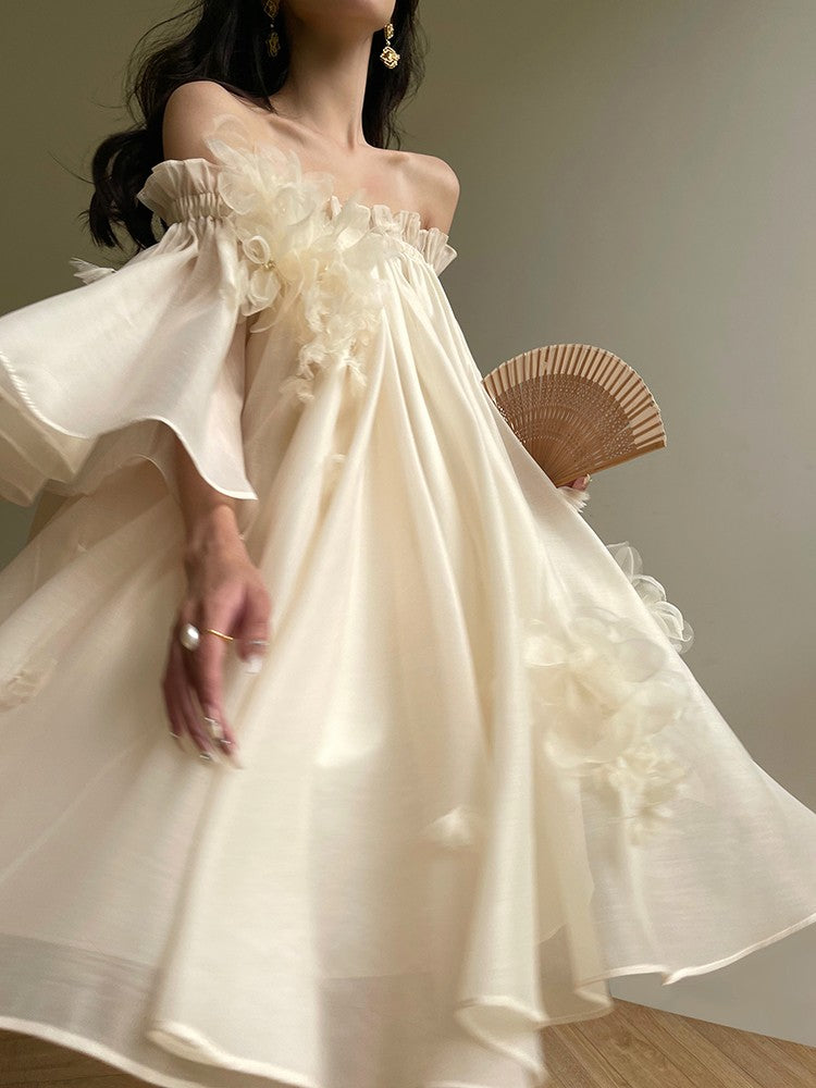 Aconiconi|Magnolia Off-Shoulder Fairy Dress