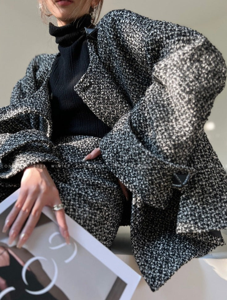 Aconiconi|Secret Fragrance Tweed wool Skirt Suit