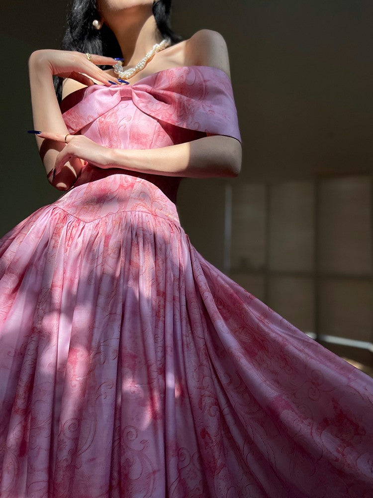 Aconiconi|Blossom Belle Princess Style Off-Shoulder dress