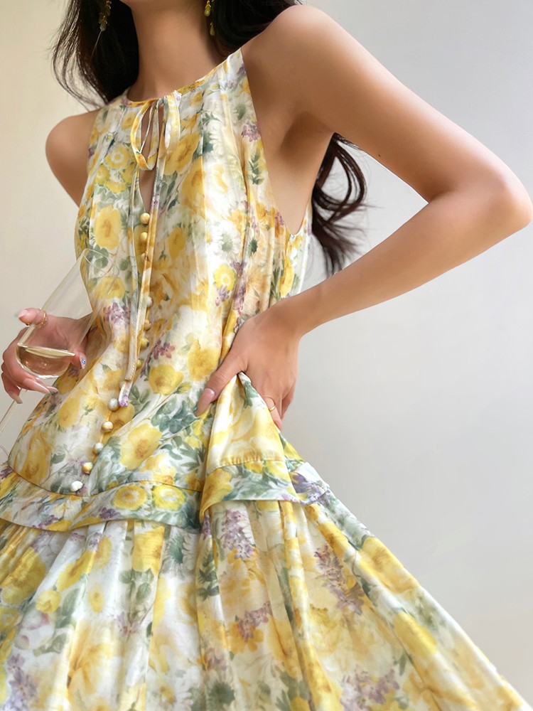 Aconiconi|Petal Perfection Long Summer Dress